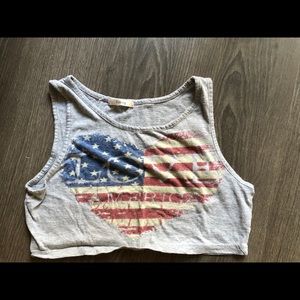 American flag Crop Top